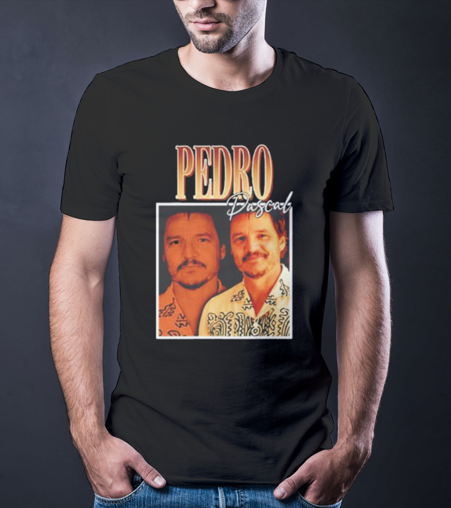 Pedro Pascal Retro 90s Style Vintage Portraits T-Shirt