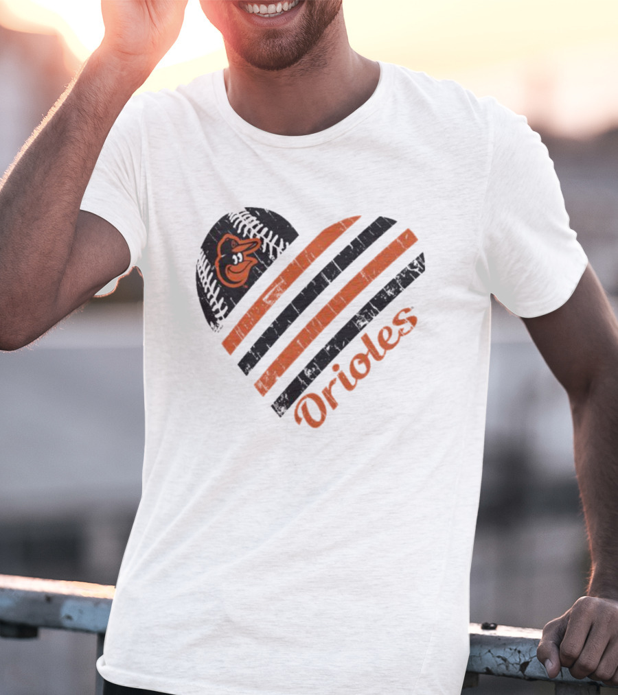 Baltimore Orioles Heart Graphic G-III 4Her By Carl Banks White T-Shirt