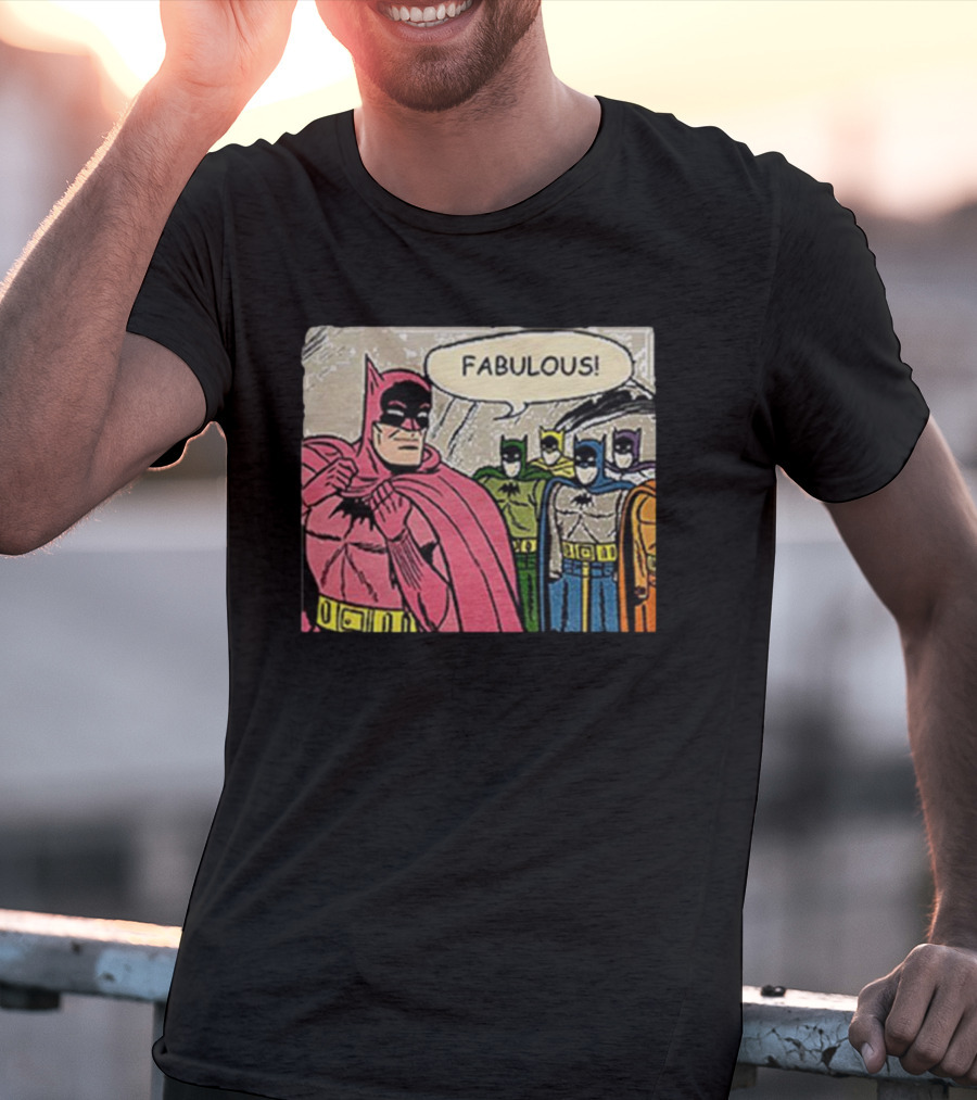 Batman Fabulous Pink Costume Comic Panel T-Shirt