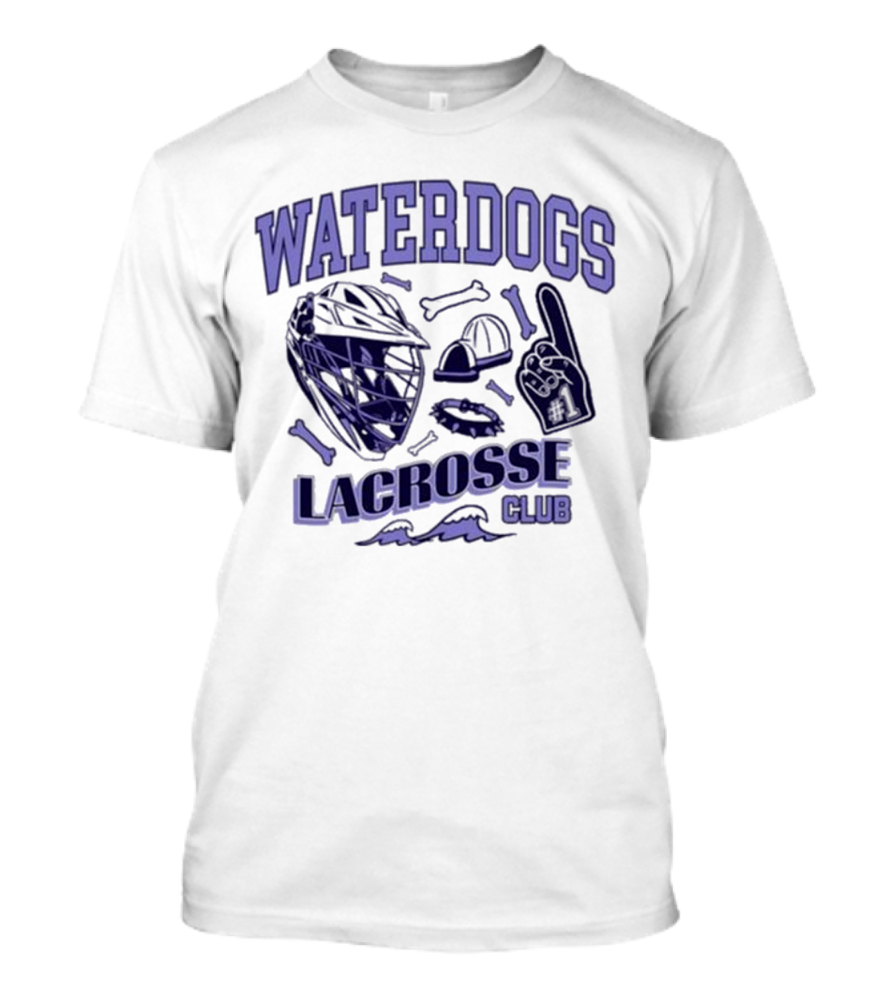 Waterdogs Lacrosse Club Helmet Foam Finger T-Shirt