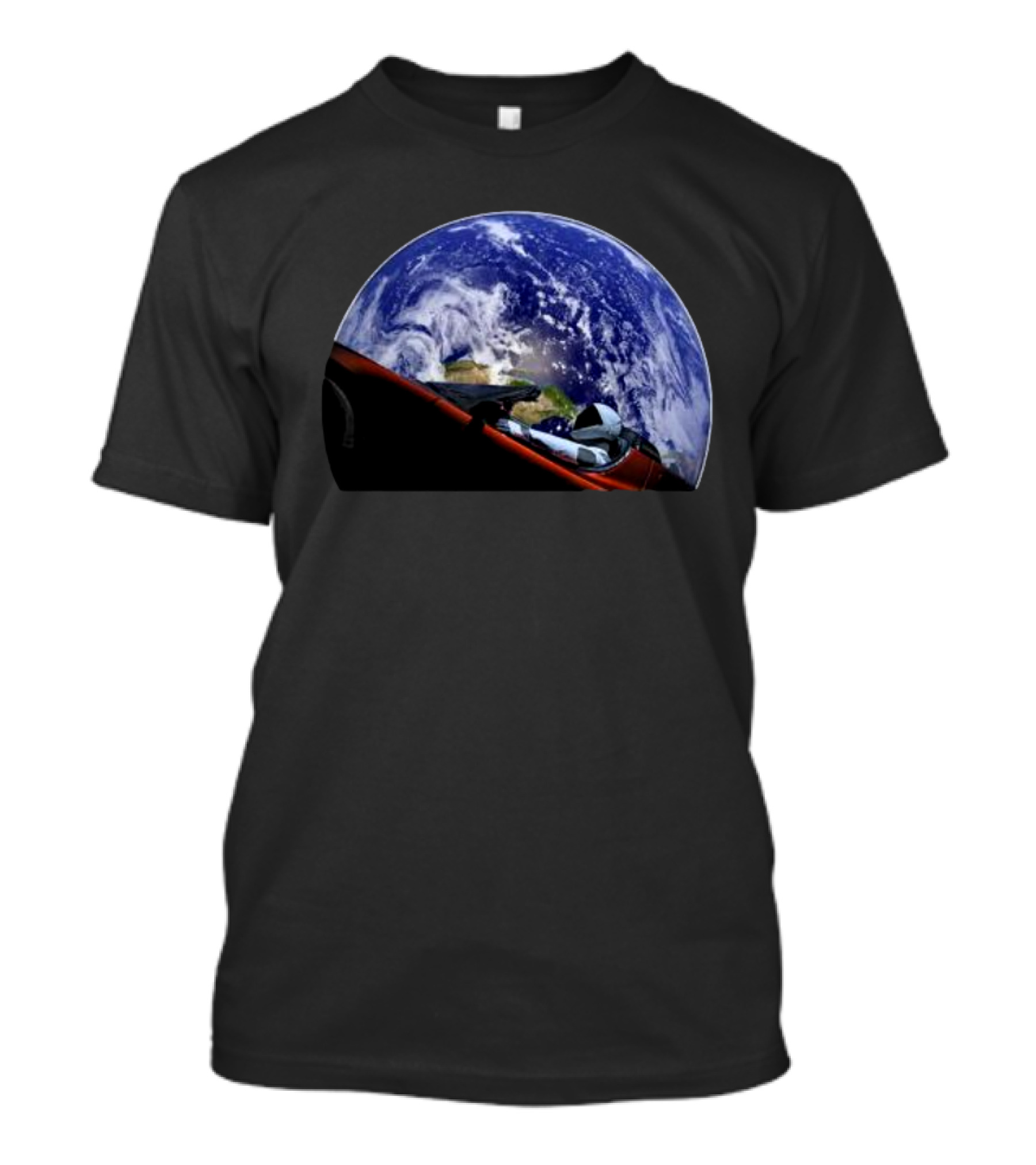 Elon Musk SpaceX Starman Earth Background T-Shirt