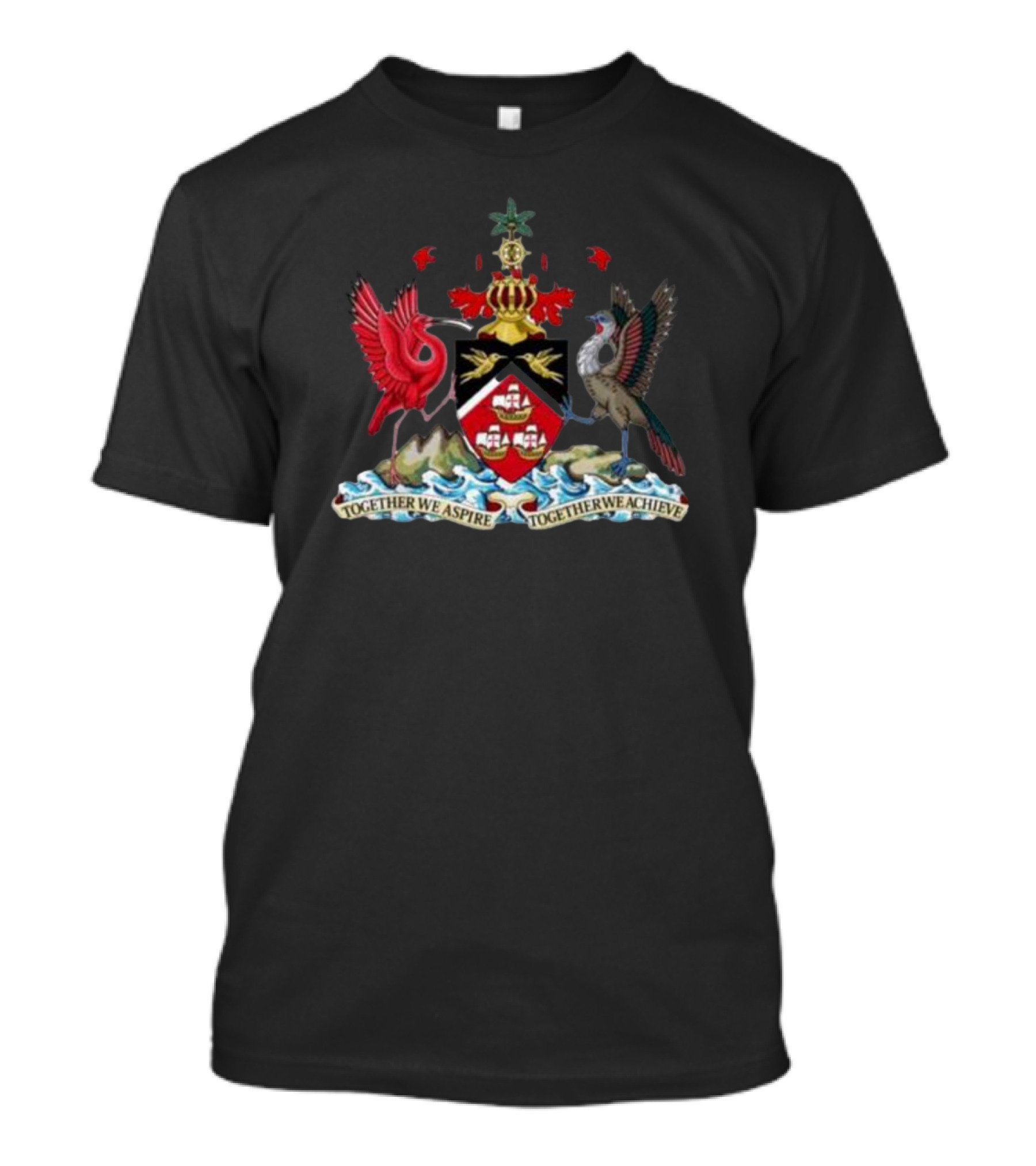 Coat Of Arms Of Trinidad And Tobago Together We Aspire Together We Achieve T-Shirt