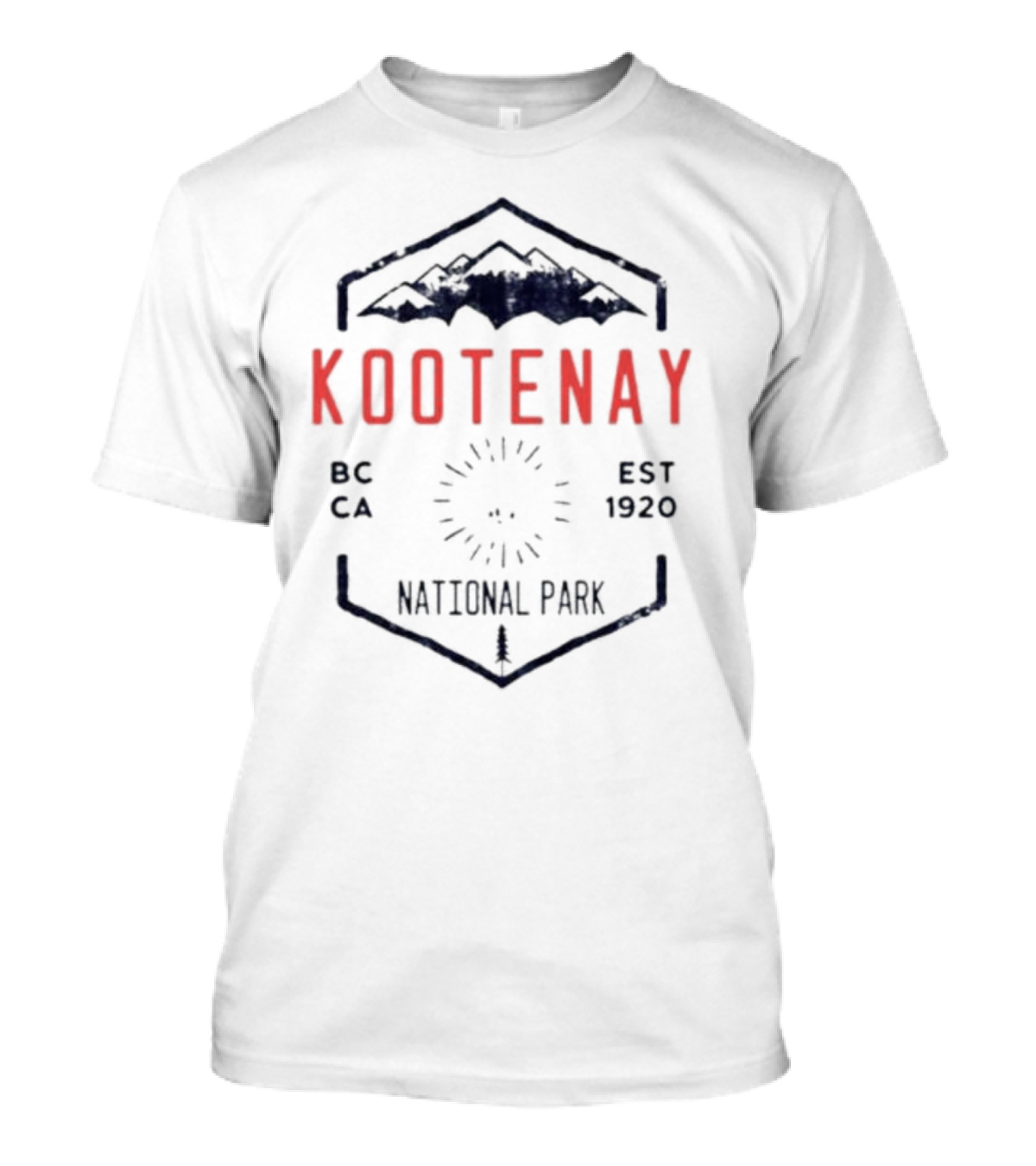 Kootenay National Park Canada BC Est 1920 Mountain Badge T-Shirt