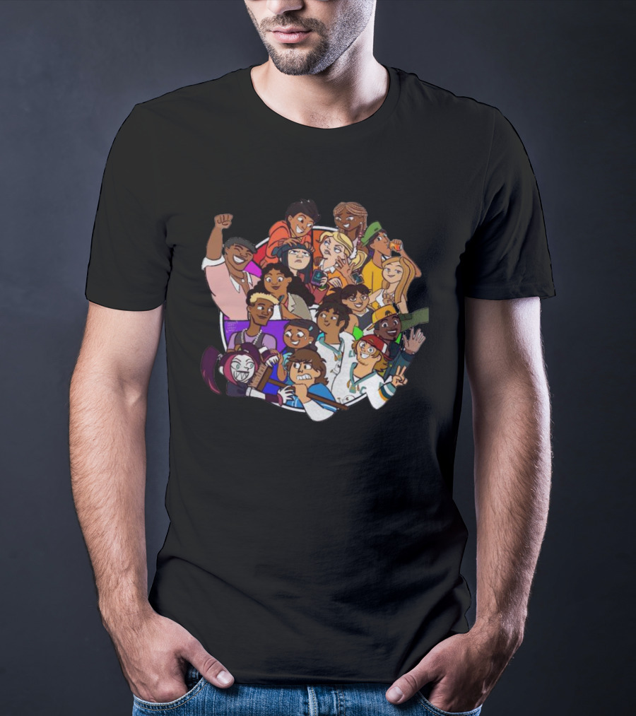 Terry McGurrin Total Drama Colorful Characters Circle T-Shirt