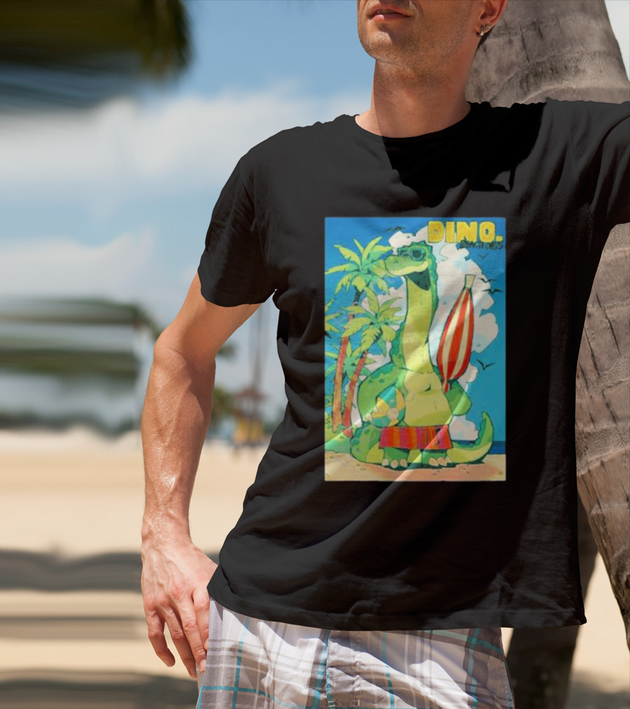 Dino Beach Days Noodle Shop Adventures T-Shirt