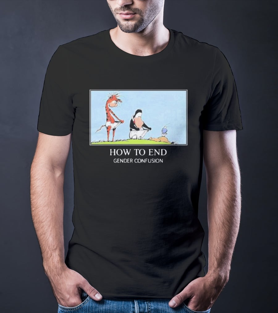 How To End Gender Confusion Calvin Hobbes Peanuts T-Shirt