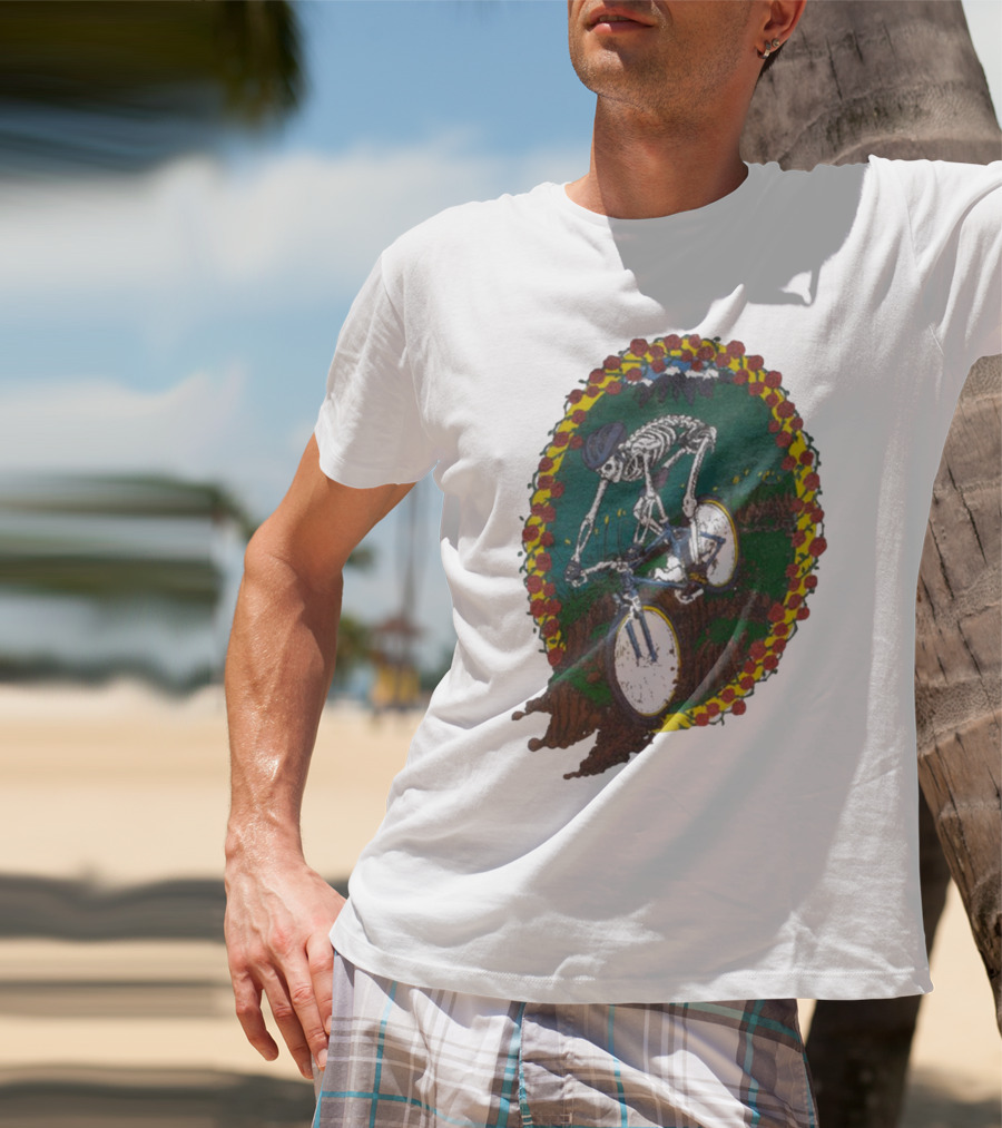 Shred Head Activewear Skeleton Biking Cropped T-Shirt