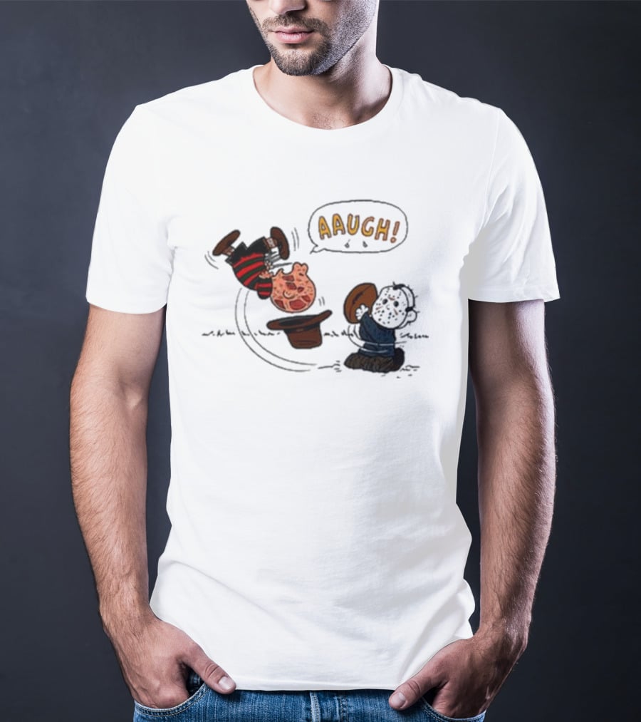 Aaugh Freddy Charlie Brown Halloween Mashup T-Shirt