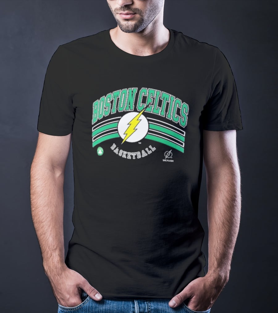Boston Celtics The Flash Basketball Lightning T-Shirt
