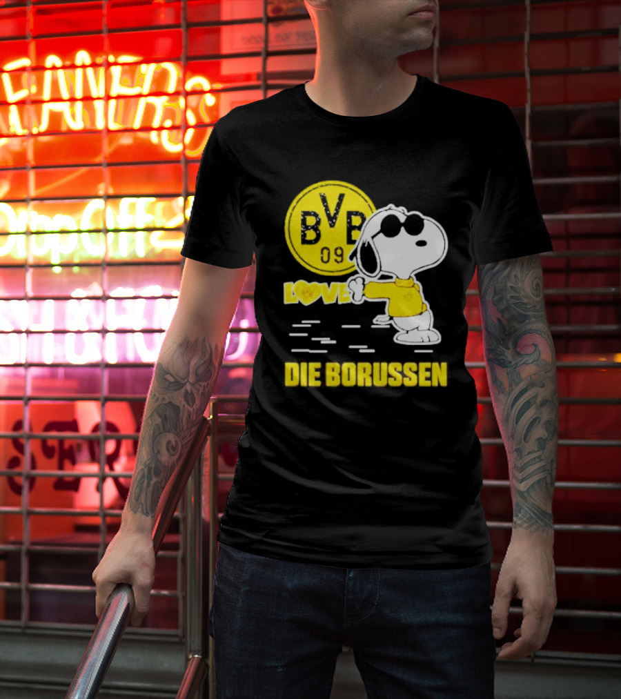 Snoopy Love BVB 09 Die Borussen Football Soccer T-Shirt