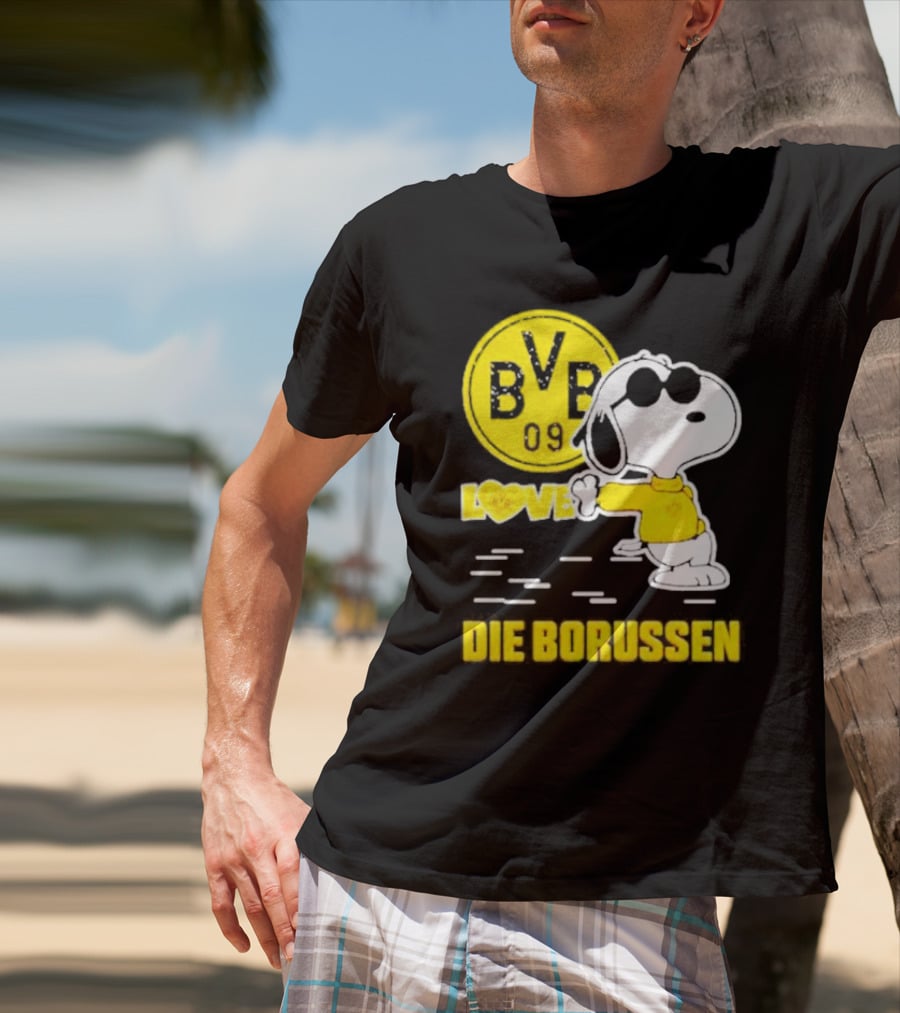 Snoopy Love BVB 09 Die Borussen Football Soccer T-Shirt