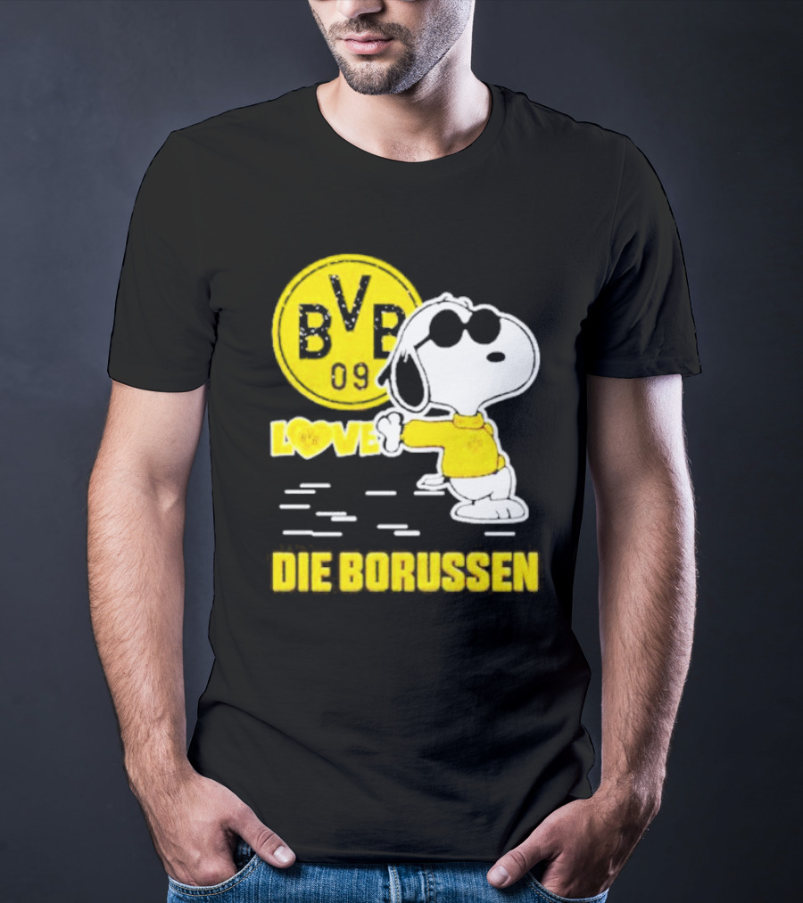 Snoopy Love BVB 09 Die Borussen Football Soccer T-Shirt