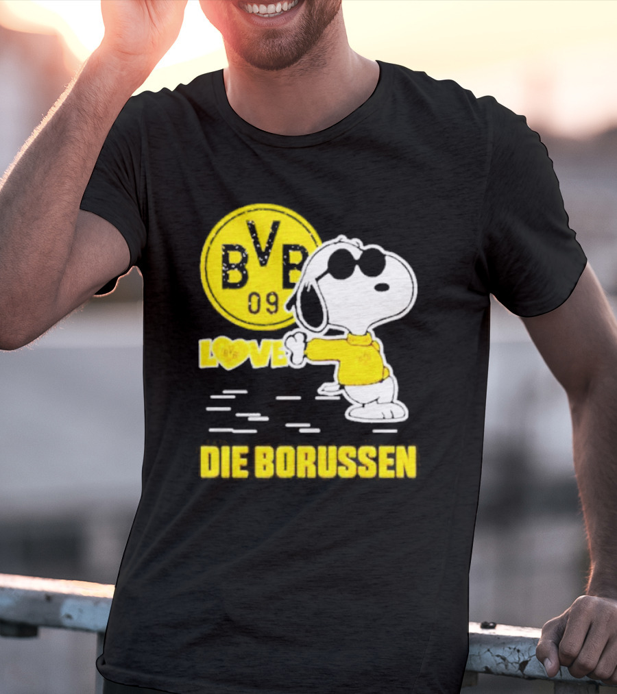 Snoopy Love BVB 09 Die Borussen Football Soccer T-Shirt