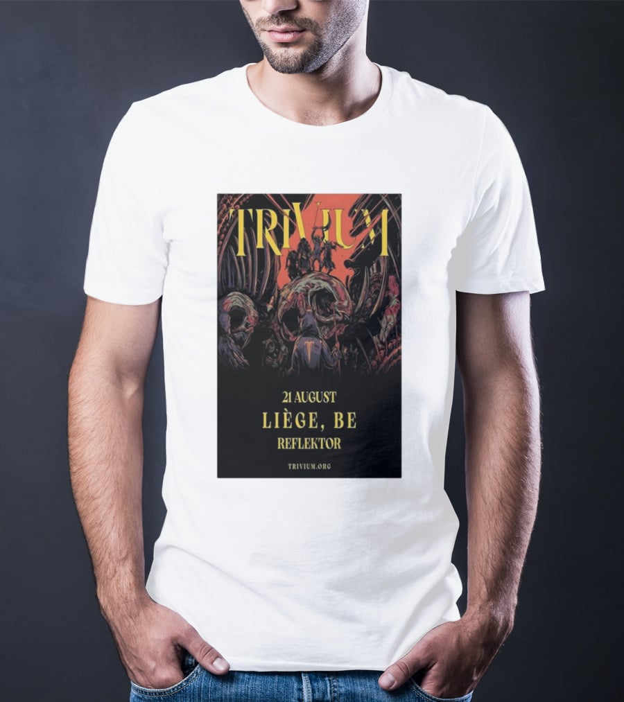 Trivium 21 August Liège BE Reflektor Concert Event T-Shirt
