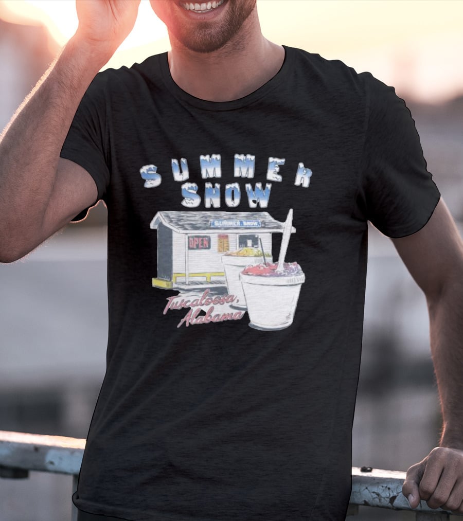Summer Snow Tuscaloosa Alabama Open Shaved Ice Cups T-Shirt