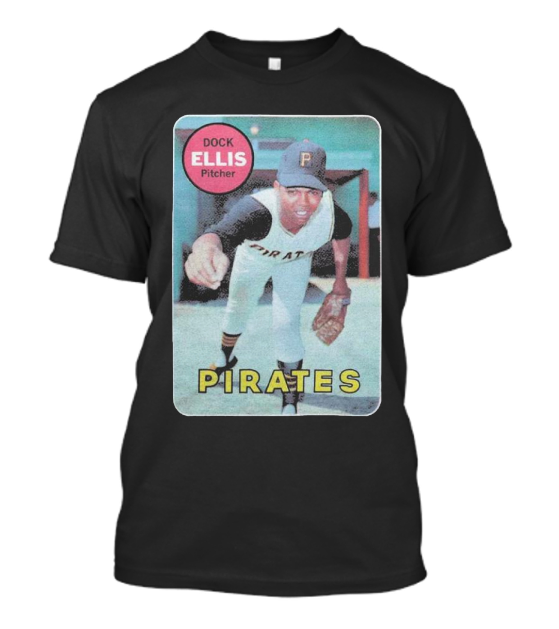 Dock Ellis Pitcher 1969 Topps Rookie Pirates T-Shirt
