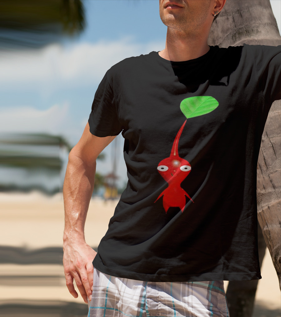Pikmin Red Pikpik Character With Leaf Stem T-Shirt