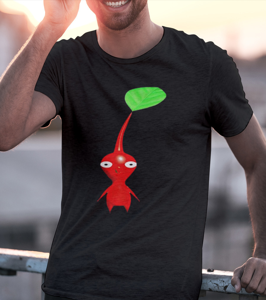Pikmin Red Pikpik Character With Leaf Stem T-Shirt