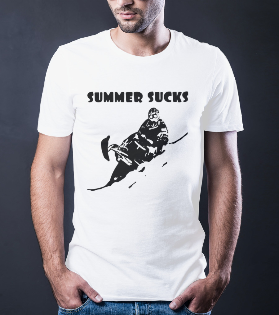 Snowmobile Rider Declares Summer Sucks T-Shirt