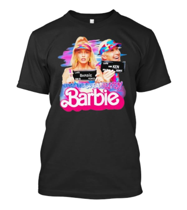 Barbenheimer Barbie And Ken OMG We Got Arrested Venice Mugshot T-Shirt
