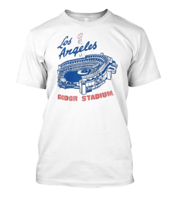 Los Angeles Dodger Stadium Homage Tri-Blend Gray T-Shirt