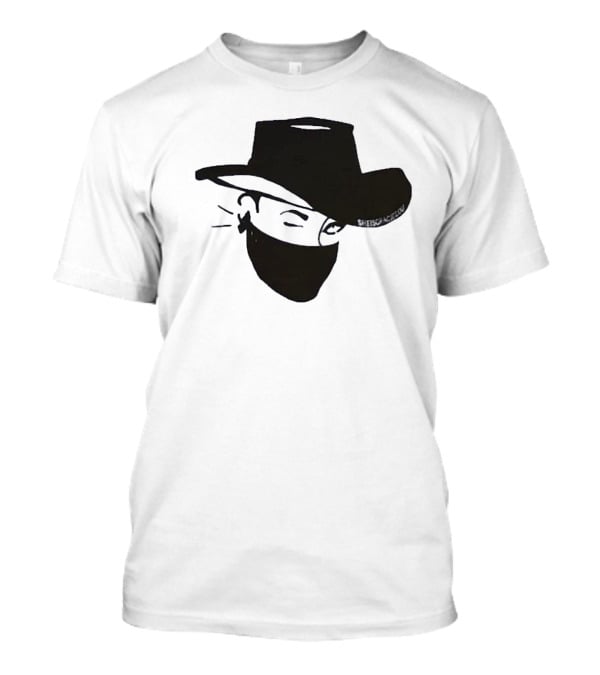 Sheisgracielou Cowboy Hat Mask Design Two Sided T-Shirt