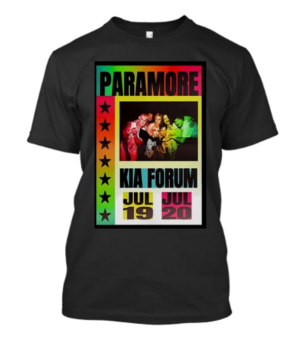 Paramore Kia Forum July 19 20 Starburst Neon Group T-Shirt