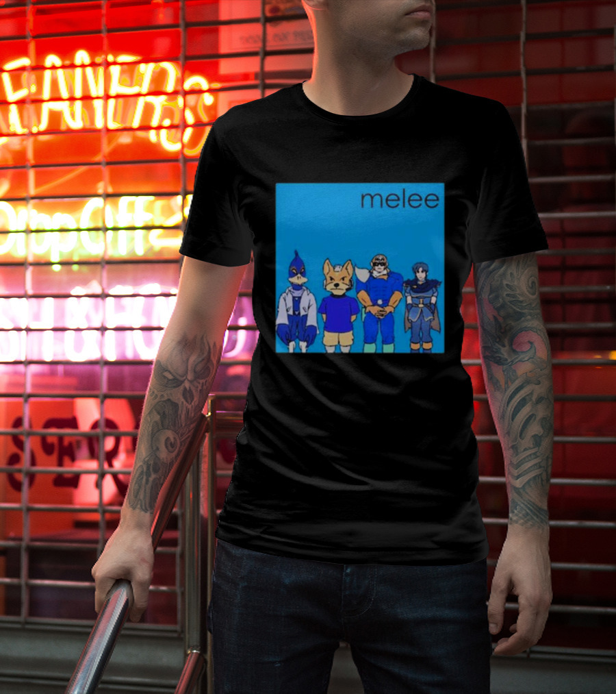 Start GG Shop Melee Blue Album Video Game Characters T-Shirt