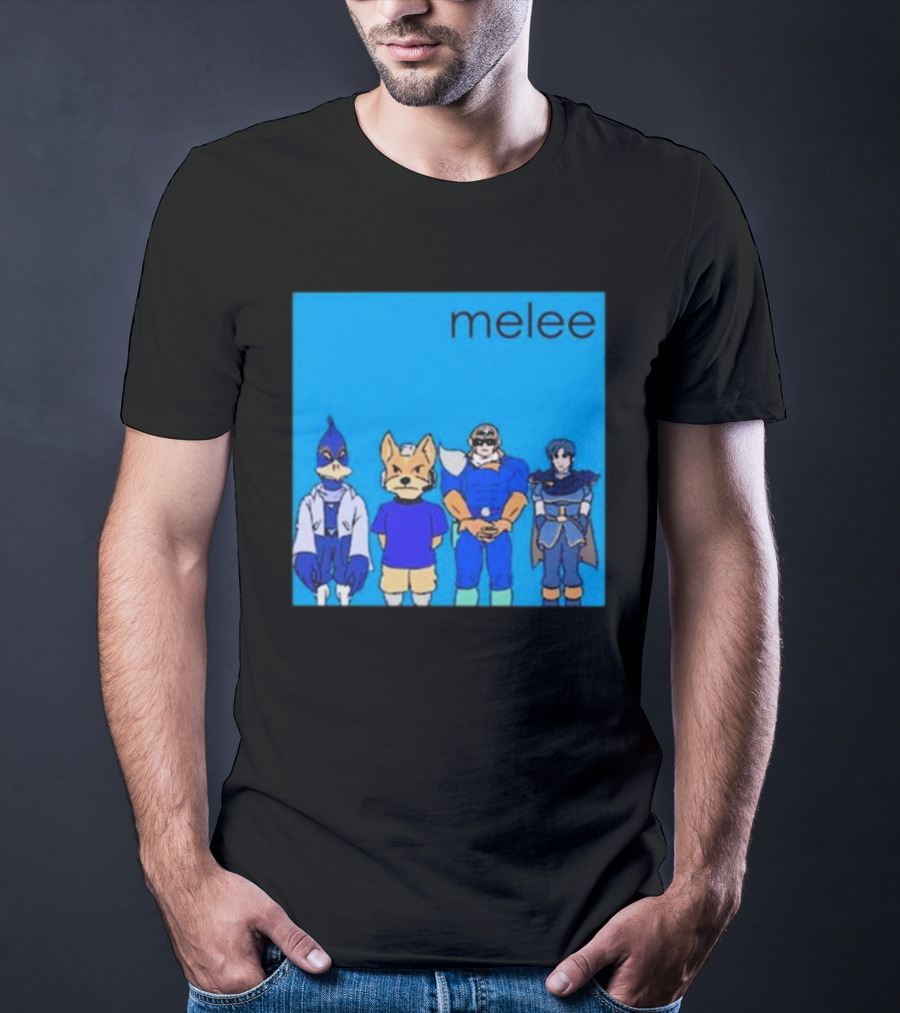 Start GG Shop Melee Blue Album Video Game Characters T-Shirt