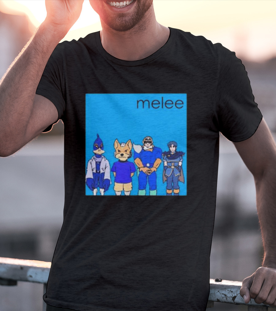 Start GG Shop Melee Blue Album Video Game Characters T-Shirt