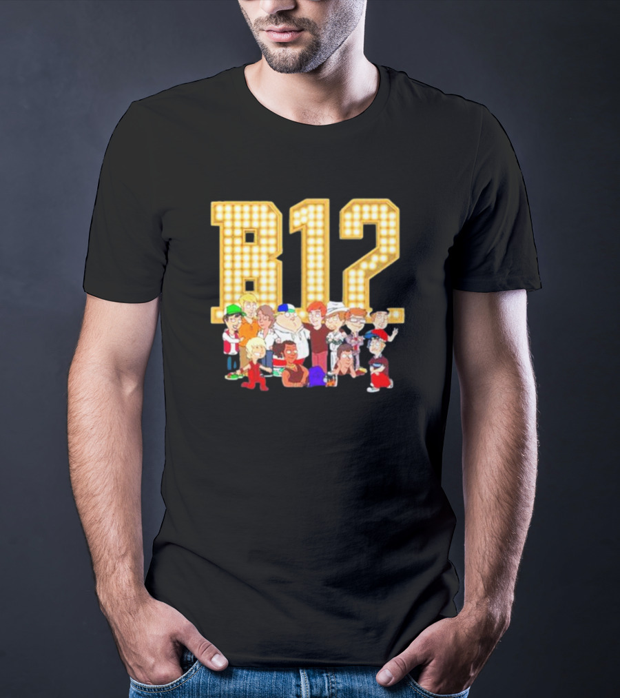 B12 Boys 12 Comic Con Animated Characters Ensemble T-Shirt
