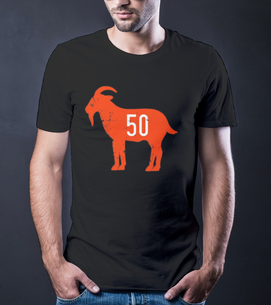 Mike Singletary Goat 50 Chicago Football Fan Iconic Number Legend T-Shirt