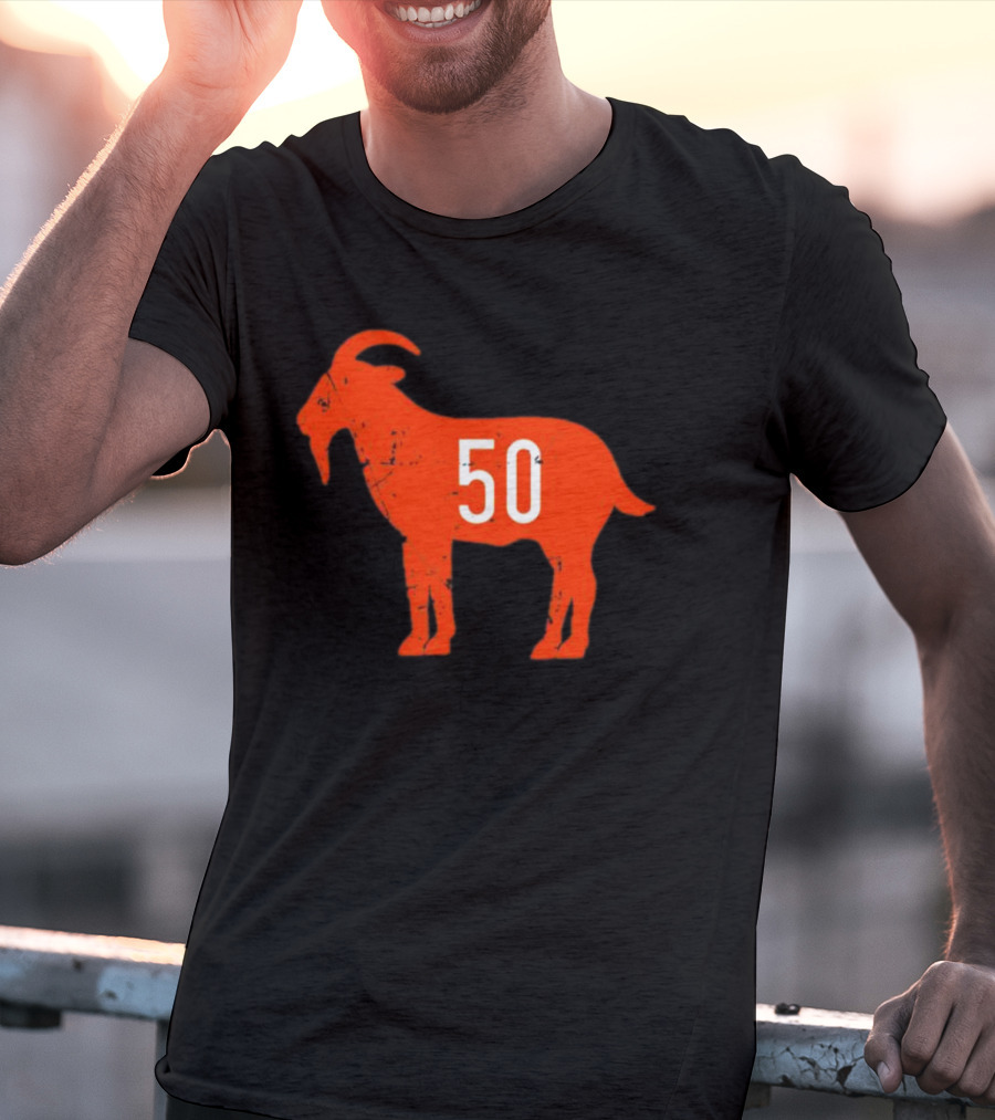 Mike Singletary Goat 50 Chicago Football Fan Iconic Number Legend T-Shirt