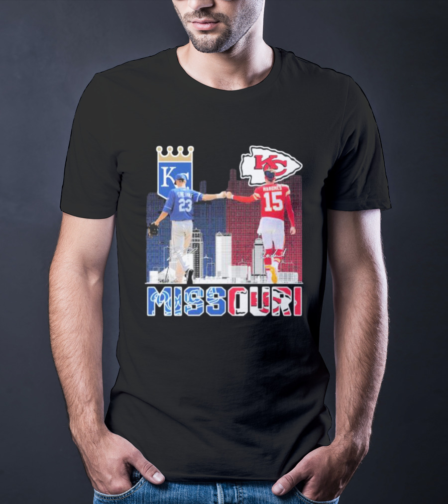 Missouri Kansas City Chiefs Mahomes Royals Greinke T-Shirt