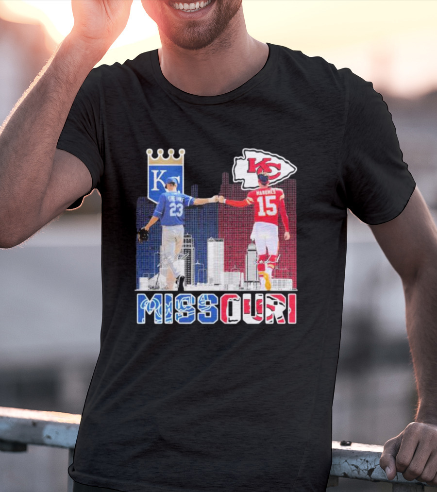 Missouri Kansas City Chiefs Mahomes Royals Greinke T-Shirt