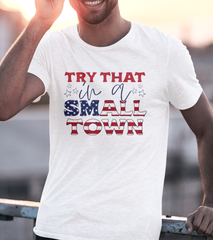 Jason Aldean Try That In A Small Town Red White Blue Stars T-Shirt