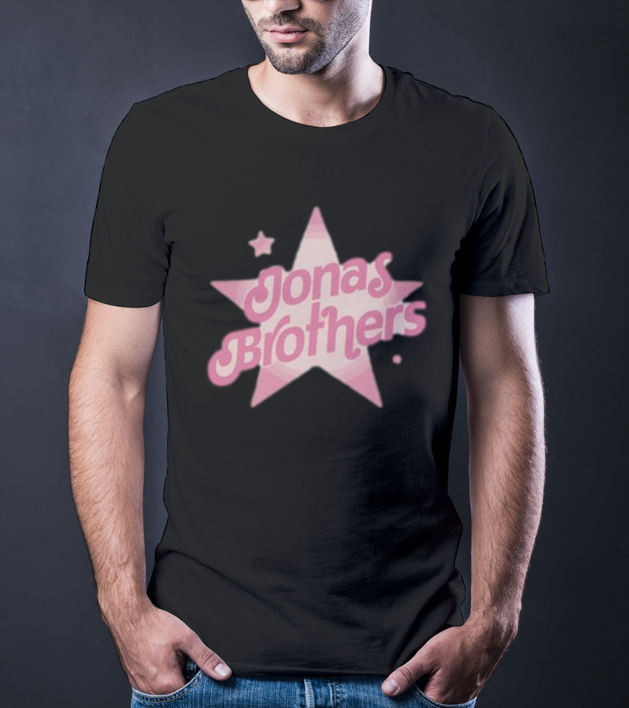 Jonas Brothers Pink Stars Retro T-Shirt