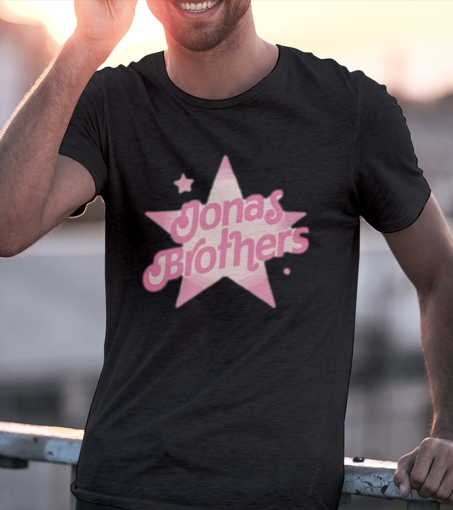 Jonas Brothers Pink Stars Retro T-Shirt