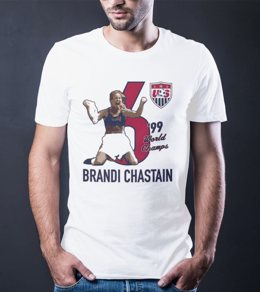 USWNT Brandi Chastain 6 99 World Champs T-Shirt