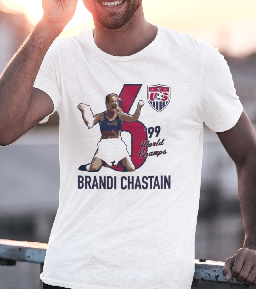 USWNT Brandi Chastain 6 99 World Champs T-Shirt