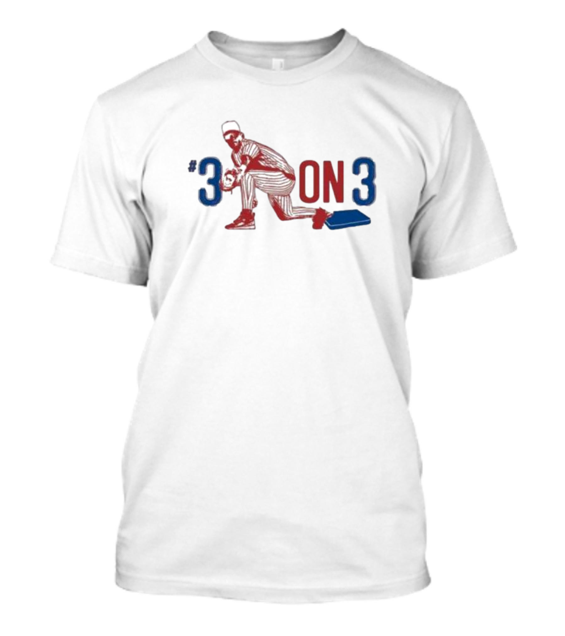 3 On 3 Baseball Player Stance Iconic T-Shirt