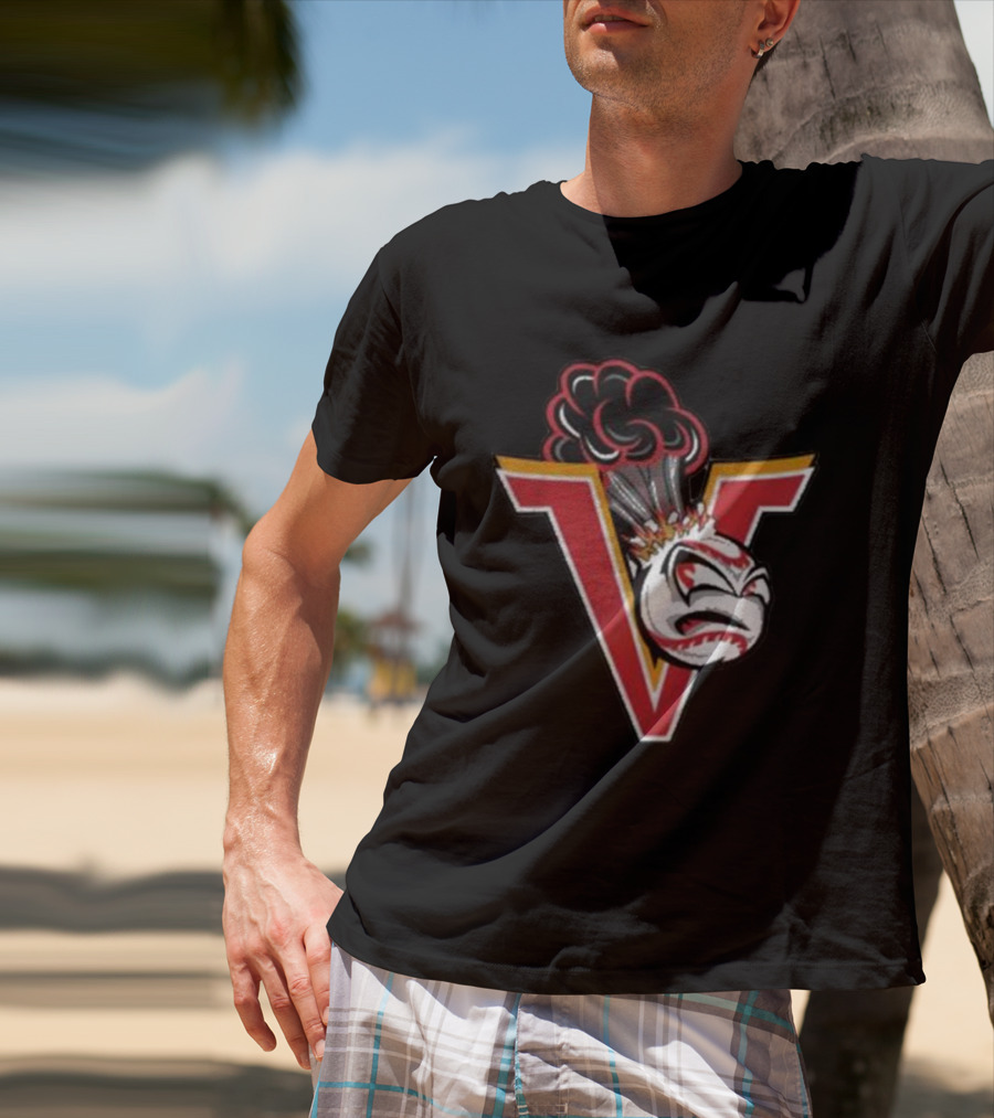 Mavericks Volcanoes Alternate Logo V-Eruption Baseball Mascot T-Shirt