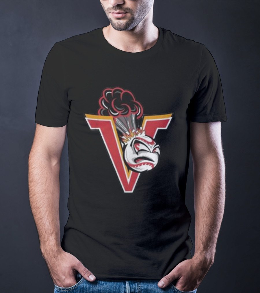 Mavericks Volcanoes Alternate Logo V-Eruption Baseball Mascot T-Shirt