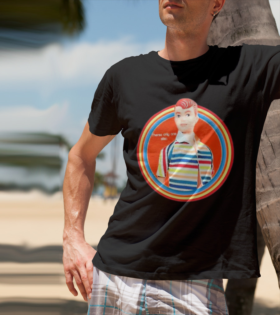 Sitcomabed Theres Only One Allan Retro Striped Doll T-Shirt