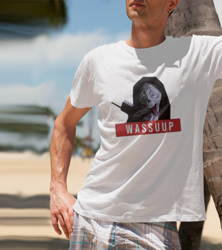 Wassup Ghostface Parody New Skeleton T-Shirt