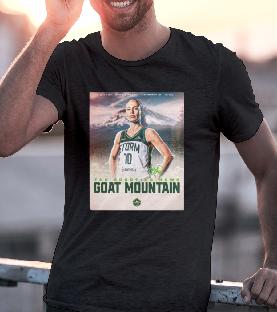 Sue Bird The Sporting News GOAT Mountain Storm 10 T-Shirt