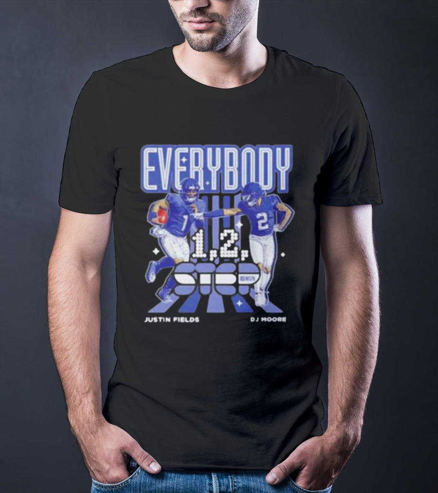 Everybody 1 2 Step Justin Fields DJ Moore Chicago Bears T-Shirt