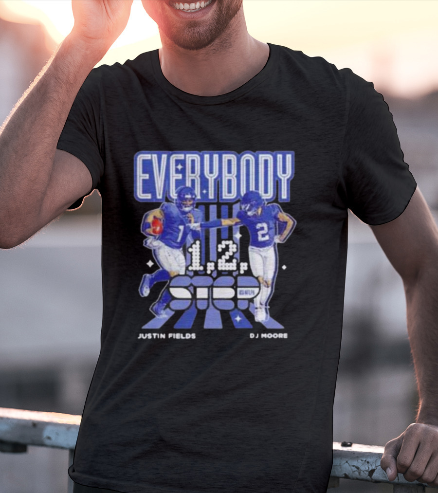Everybody 1 2 Step Justin Fields DJ Moore Chicago Bears T-Shirt
