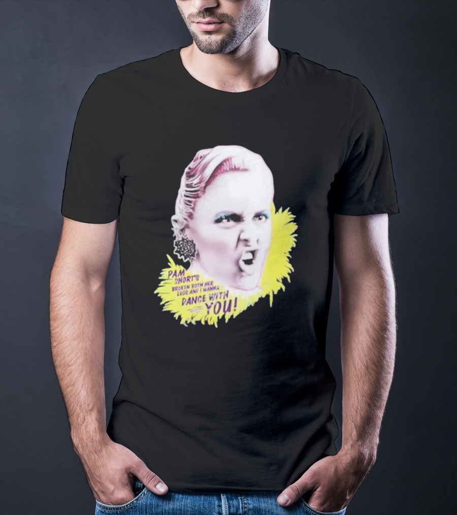 Pam Short’s Broken Both Her Legs And I Wanna Dance With You Nordacious Yellow Burst Expression T-Shirt