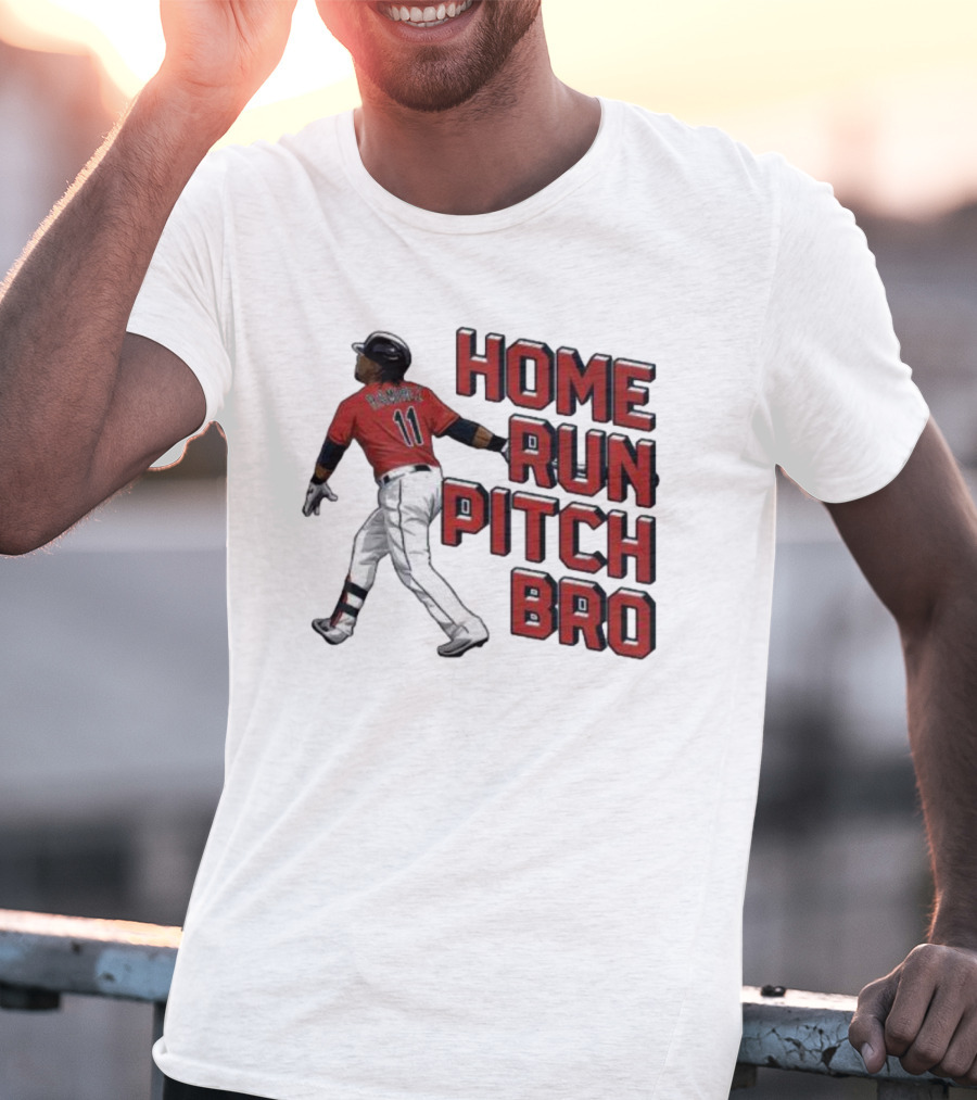 HOME RUN PITCH BRO BASEBALL SWING VINTAGE RED AND BLACK T-Shirt